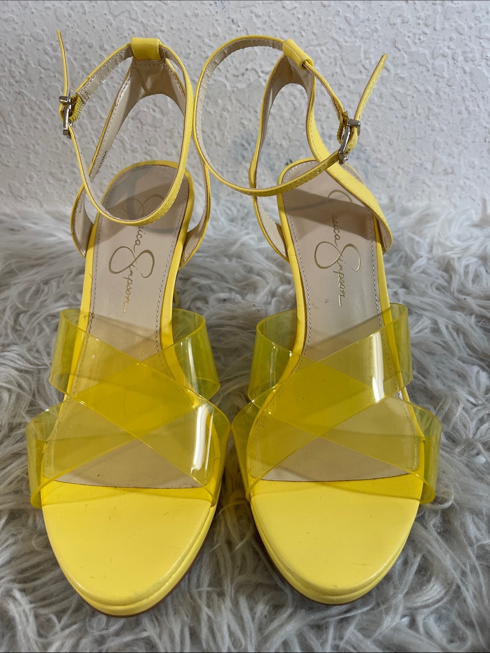 Jessica Simpson Yellow Heels Size 8.5
